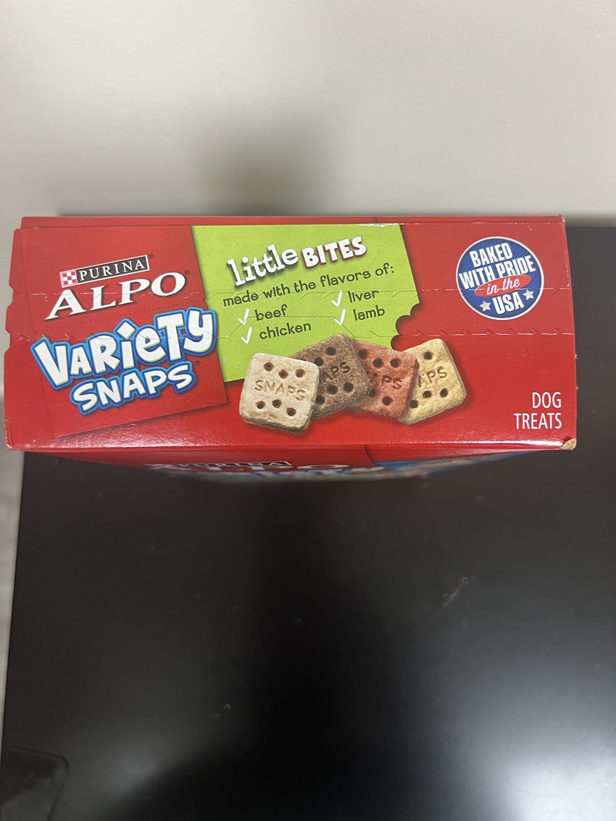 Purina ALPO Dog Treats, Variety Snaps Beef, Chicken,Liver,Lamb 32oz EXP