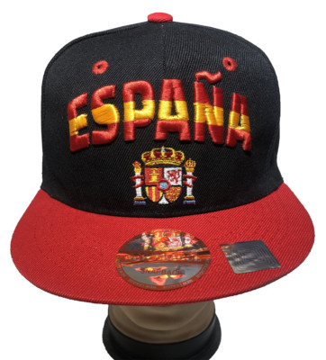 España Flag ESPANA Embroidered Hip Hop Snapback Cap Adjustable Baseball Hats LOT