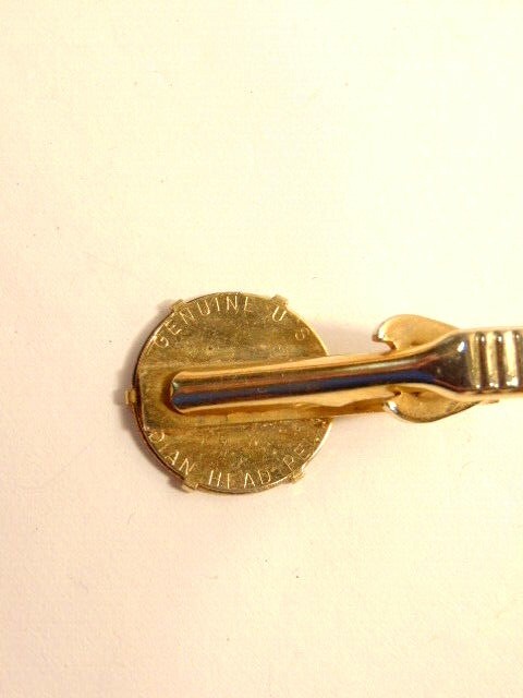 older smaller size tie clip with genuine 1907 Indian Penny | eBay