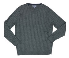 Club Room V-Neck Drop-Needle Knit 100 Cotton Men's Sweater XXL NWT Charcoal