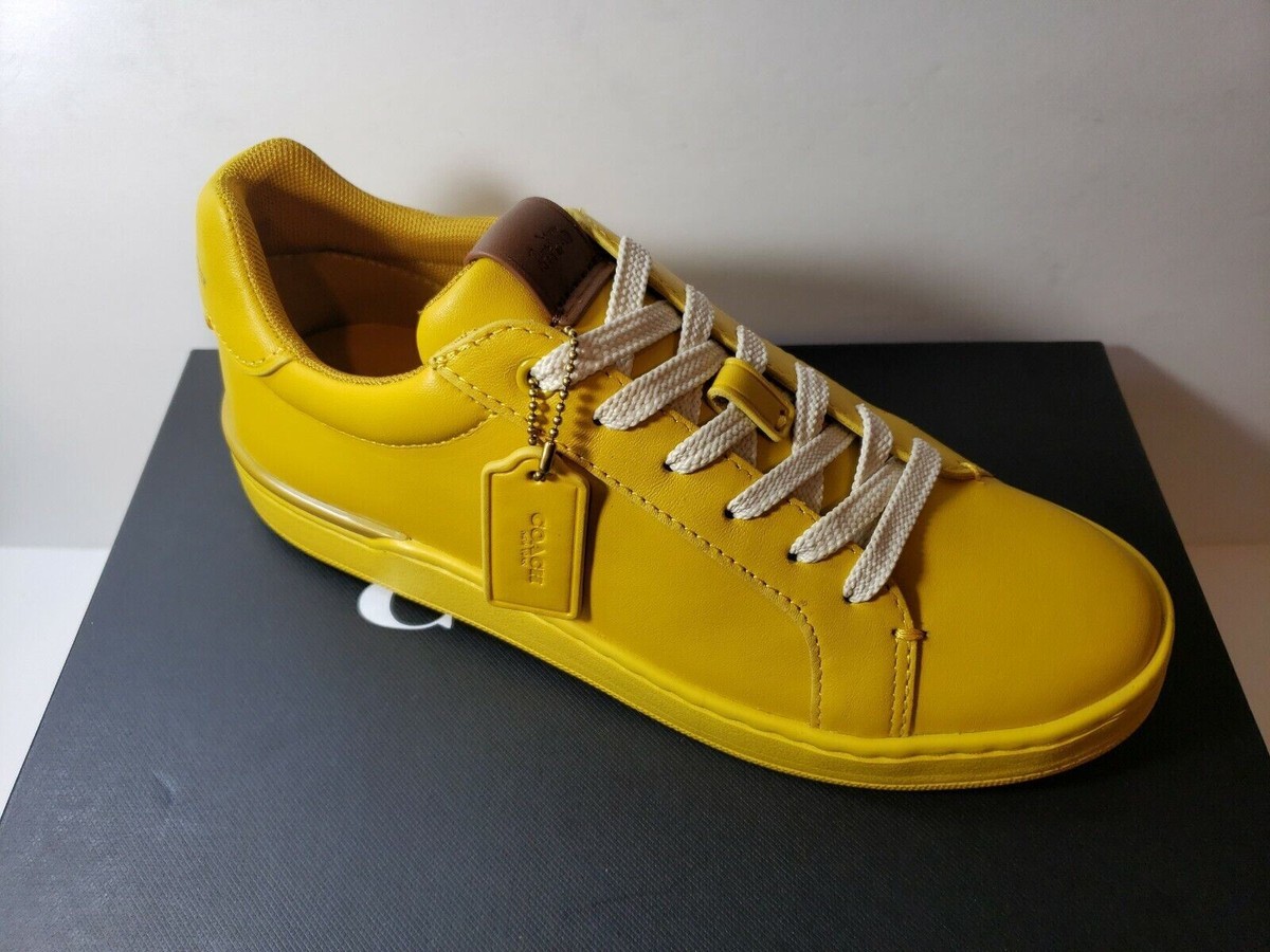 Coach Lemon Yellow Lowline Luxe Low Top Leather Sneaker