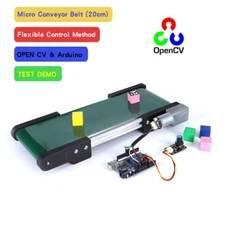OpenCV Conveyor 320mm Mini Conveyor PU Belt Vending Machine DC Track Cargo Lane