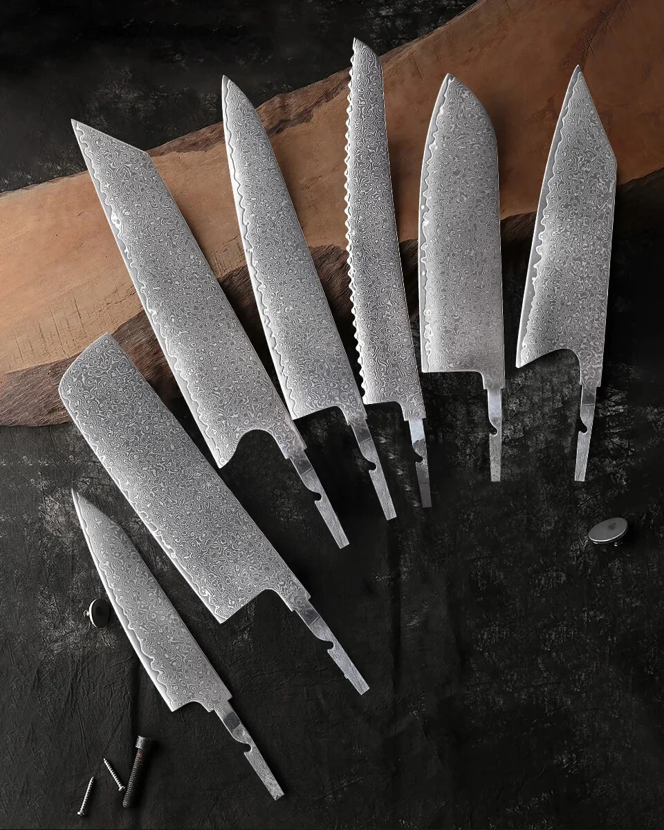 Kitchen Chef Hidden Tang Knife Blanks VG10 Stainless Damascus Steel Blade Bread
Opens in a new windo