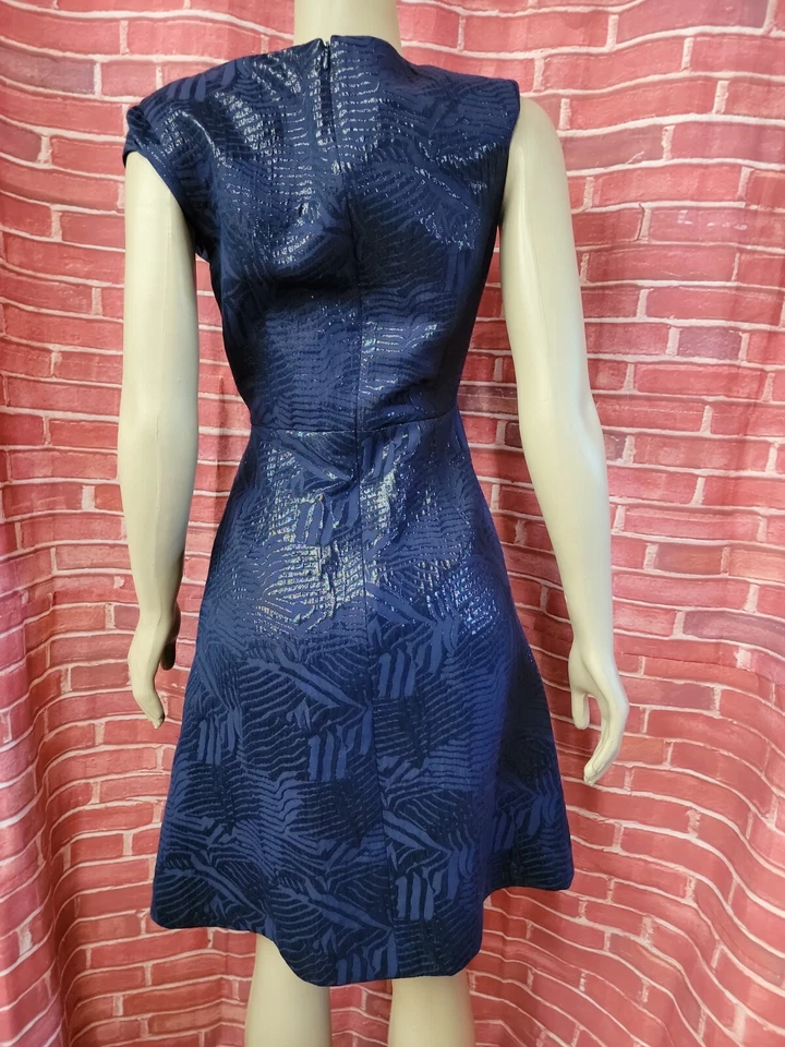 Vestido Vaina NIPPON BOUTIQUE Azul Marino Sin Mangas Talla Mediana? PECHO 34" #C Foto 4 de 4