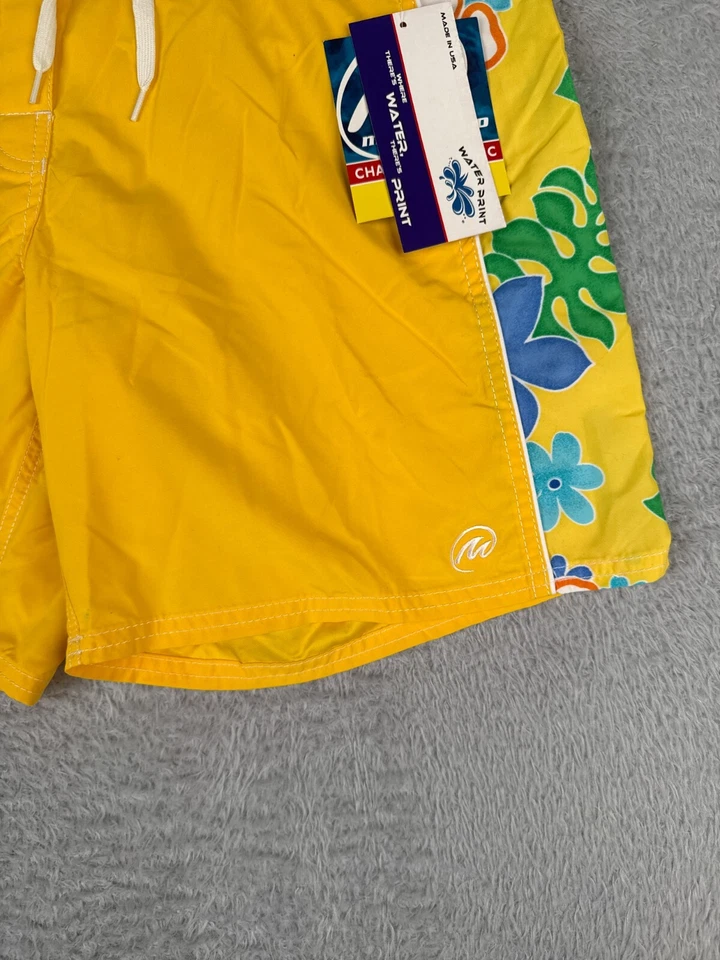 Mysterioso Board Shorts Mujer 8 Patrón Amarillo Cambiante Tela Camaleón Baúles Foto 2 de 4