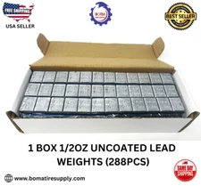 1 BOX 1/2OZ UNCOATED LEAD STICK-ON SELF ADHESIVE WHEEL WEIGHTS (288PCS)