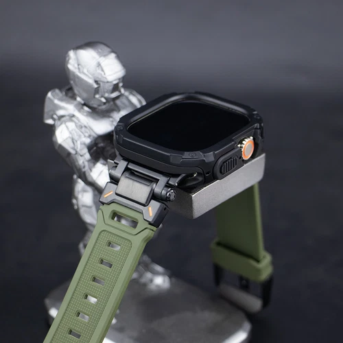 Correa y carcasa de metal + silicona para Apple Watch Ultra2 49 mm 9 8 44/45 mm - Imagen 10 de 32