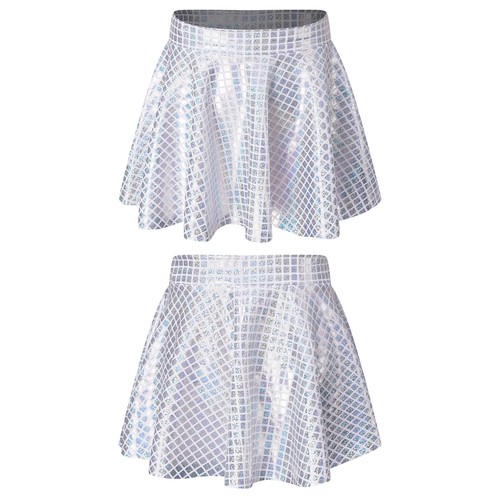 Kids Girls Skirt Birthday Ballroom Costume Cheerleading Stage Performance Latin - Picture 19 of 48