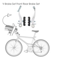 Bicycle 126mm / 4.96in Bike Set Front Rear Brake Set V-brake For 2 Wheels M8h0 Bicycle 126mm / 4.96in Bike Set Front Rear Brake Set V-brake For 2 Wheels M8h0