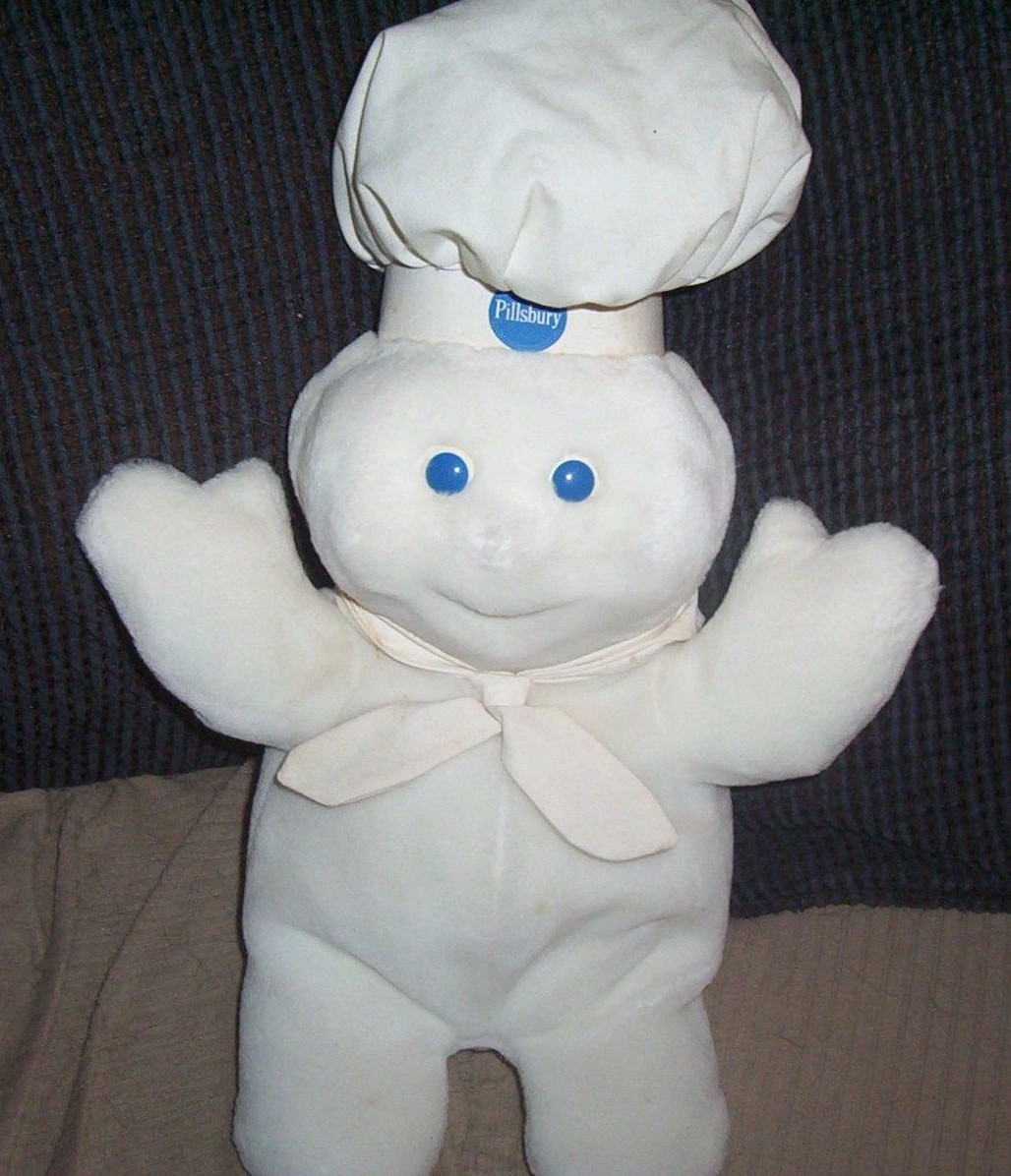 PLUSH COLLECTIBLE PILLSBURY DOUGHBOY 15 INCHES WITH BATTERY PACK