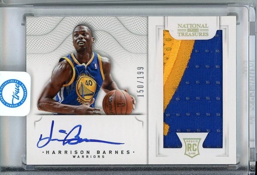 2012-13 PANINI NATIONAL TREASURES HARRISON BARNES RPA ROOKIE PATCH AUTO /199 157