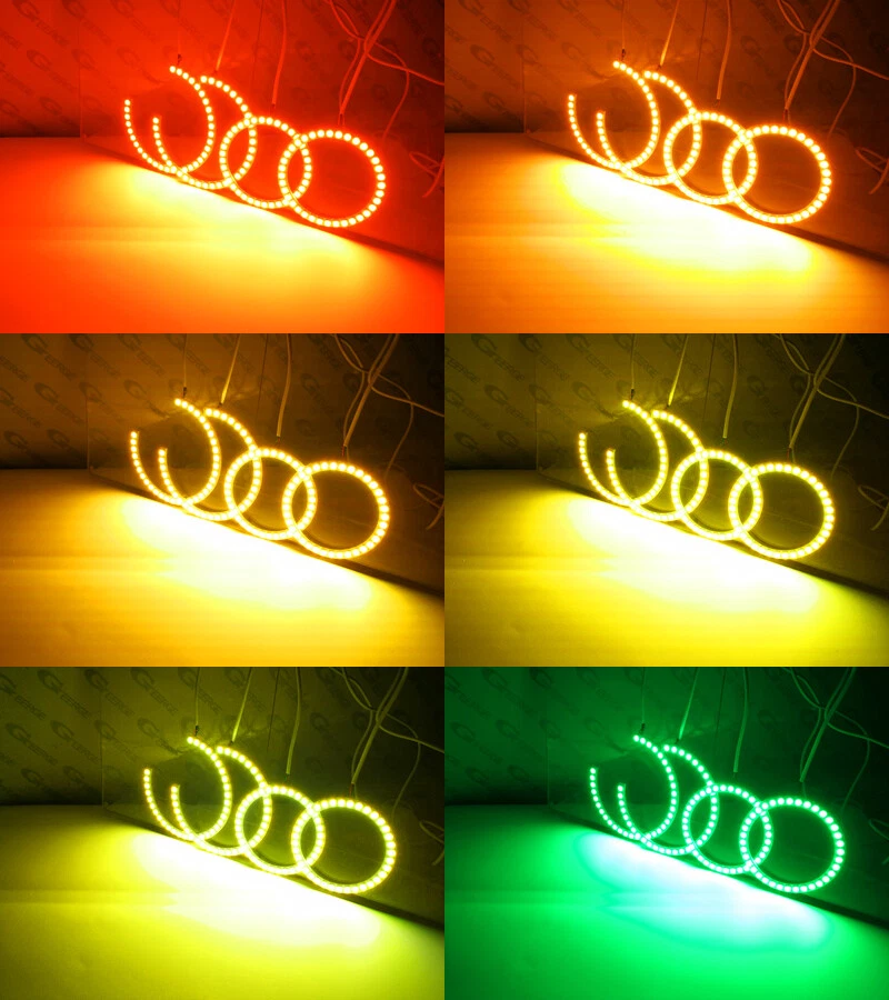 Para Mazda CX7 CX-7 2007 - 2012 Multicolor RGB LED Ojos de Ángel Kit Bluetooth APP Foto 3 de 4