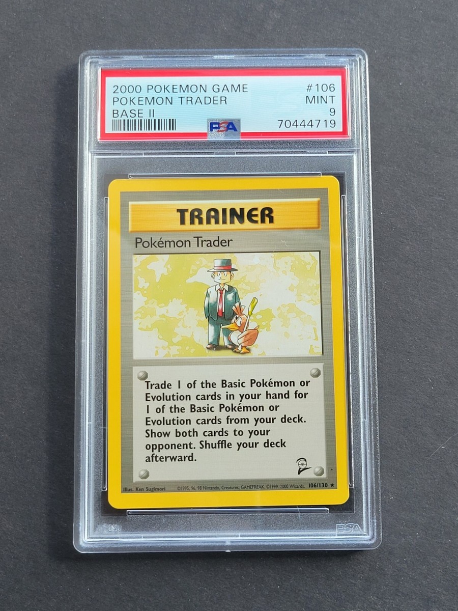 Pokemon PSA 9 POKEMON TRADER 106/130 - BASE SET 2 - RARE NON HOLO