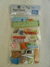 Paper House Productions 12 pc 3D stickers - PUPPIES