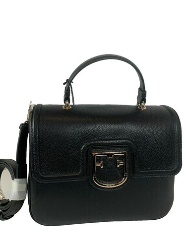 FURLA フルラ エマ 2wayハンドバッグ ターンロック FURLA Emma 2Way Handbag Blue Gray Leather Turn Lock Used Japan | eBay