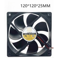 120mm 25mm New Case Fan 12V DC 124CFM Ball Brg 2 Pin PC Computer Cooling