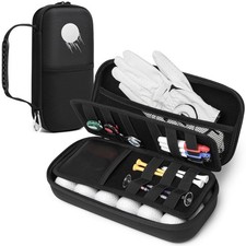 Golf Glove Holder with Glove Shaper, Golf Accessories Organizer Case