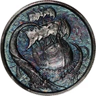 Elemetal No Prey No Pay Privateer Kraken 2 oz .999 Silver UHR Patina Art Round