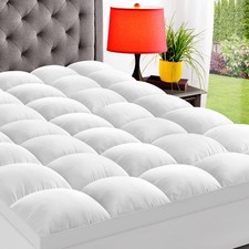 RV Short Queen Mattress Topper Extra Thick Plush Soft - Elastic Deep Pocket