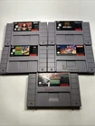 Lot 5x SNES Super Nintendo Games - Mortal Kombat Aladdin etc