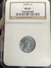 1943-S Lincoln Steel Wheat Cent 1c NGC MS65 - NGC Old Brown Label - FREE Ship