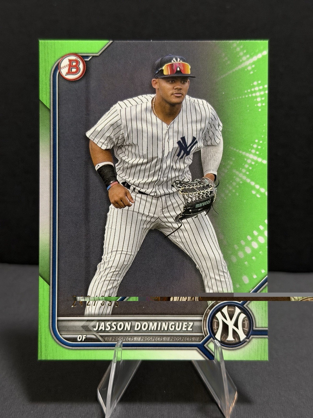2022 Bowman Baseball Jasson Dominguez Neon Green /399 #BP-98 Yankees 