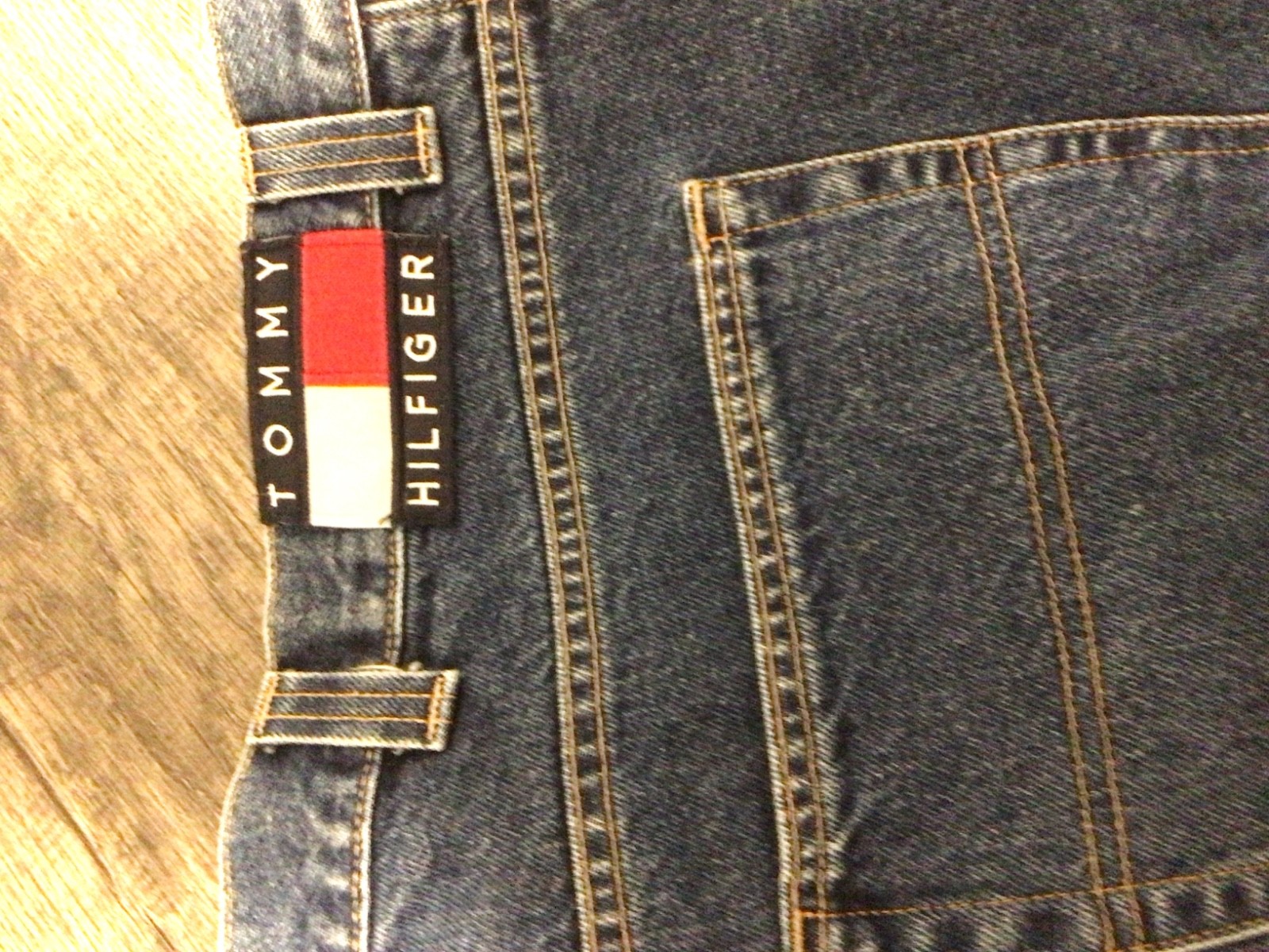 Vintage 90s Tommy Jeans Hilfiger Crest Denim Shorts Jorts Size 44 thumbnail 3