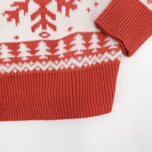 DEZ. 25. Pullover Strickjacke Damen groß rot weiß nordisch Rentier Weihnachten - Bild 5 von 9