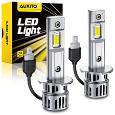 Auxito H1 Led Headlight Bulbs High Low Beam 330000lm 6500k White Super Bright A Auxito H1 Led Headlight Bulbs High Low Beam 330000lm 6500k White Super Bright A