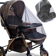 Baby Stroller Mosquito Net 2 Pack - Durable Mesh Protection for Bassinets, Cra
