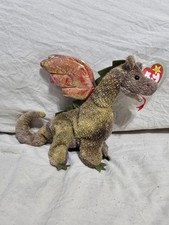 RARE!! Ty Beanie Baby Scorch The Dragon 1998,Tag Errors, Red star/Chinese stamp!