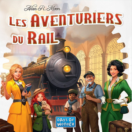 Jeu de société Les Aventuriers du Rail US Édition 2025, plateau stratégie et cartes de wagons