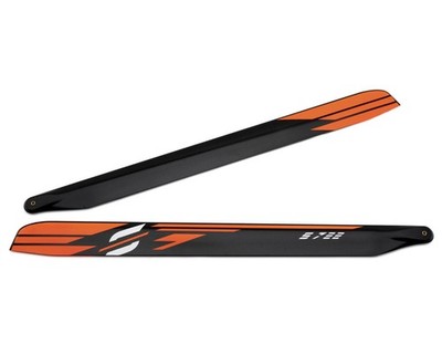 SAB Goblin 722mm ''S Line'' Carbon Fiber Main Blades  (Orange) [SABS722-O]