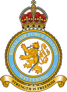 RAF Wittering badge patch Self Adhesive Vinyl Sticker