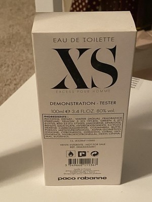 Paco Rabanne XS POUR HOMME TESTER 3.4 Fl Oz EDT  *OLD FORMULA*