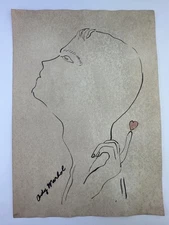 Andy Warhol COA Art Painting Original Drawing Vintage Paper Signed