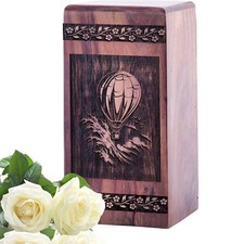 Ataúd de madera artesanal Surfer grande de almacenamiento de cenizas de 10 pulgadas homenaje personalizado
