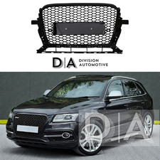 For Audi Q5 Front Main Grille Gloss Black Honeycomb RS Style 2012-2016 Badgeless