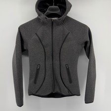 Athleta Women's Gray Full Zip Hoodie Jacket Size Small Polyester Athletic Casual