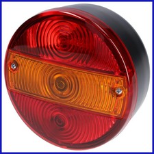 3 Kammerleuchte 24V Heckleuchte Rückleuchte Leuchte LKW Auflieger rund 140mm Ø