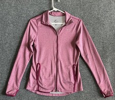 Nike Dri-Fit Full Zip Running Track Jacket Women  s Size S - Heathered Pink