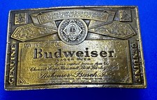 Anheuser-Busch Genuine Budweiser Lager The King of Beer Bergamot Belt Buckle