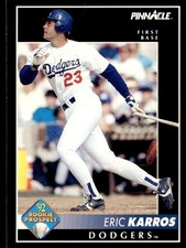 1992 Pinnacle Eric Karros Rookie Los Angeles Dodgers #256