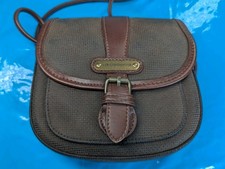 Women's Vintage 90s Liz Claiborne Tweed Look Small Crossbody Buckle Front Bag