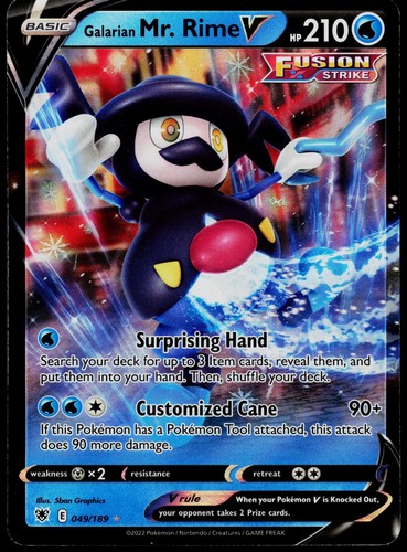 Galarian Mr. Rime V 049/189 Astral Radiance - Holo Pokemon NM/M (V Rare)