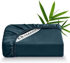 Queen Fitted Sheet Only, 100 Viscose Derived from Bamboo Cooling Bottom Sheet,