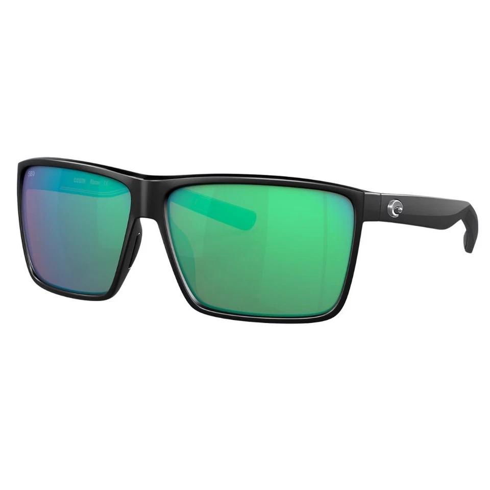Lunettes de soleil polarisées COSTA RINCON monture noire/verres miroir vert 580G - Photo 2/4
