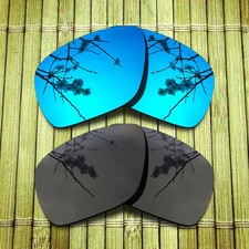Black Blue Replacement Lens for-Oakley Dispatch 1 Polarized UV Protection