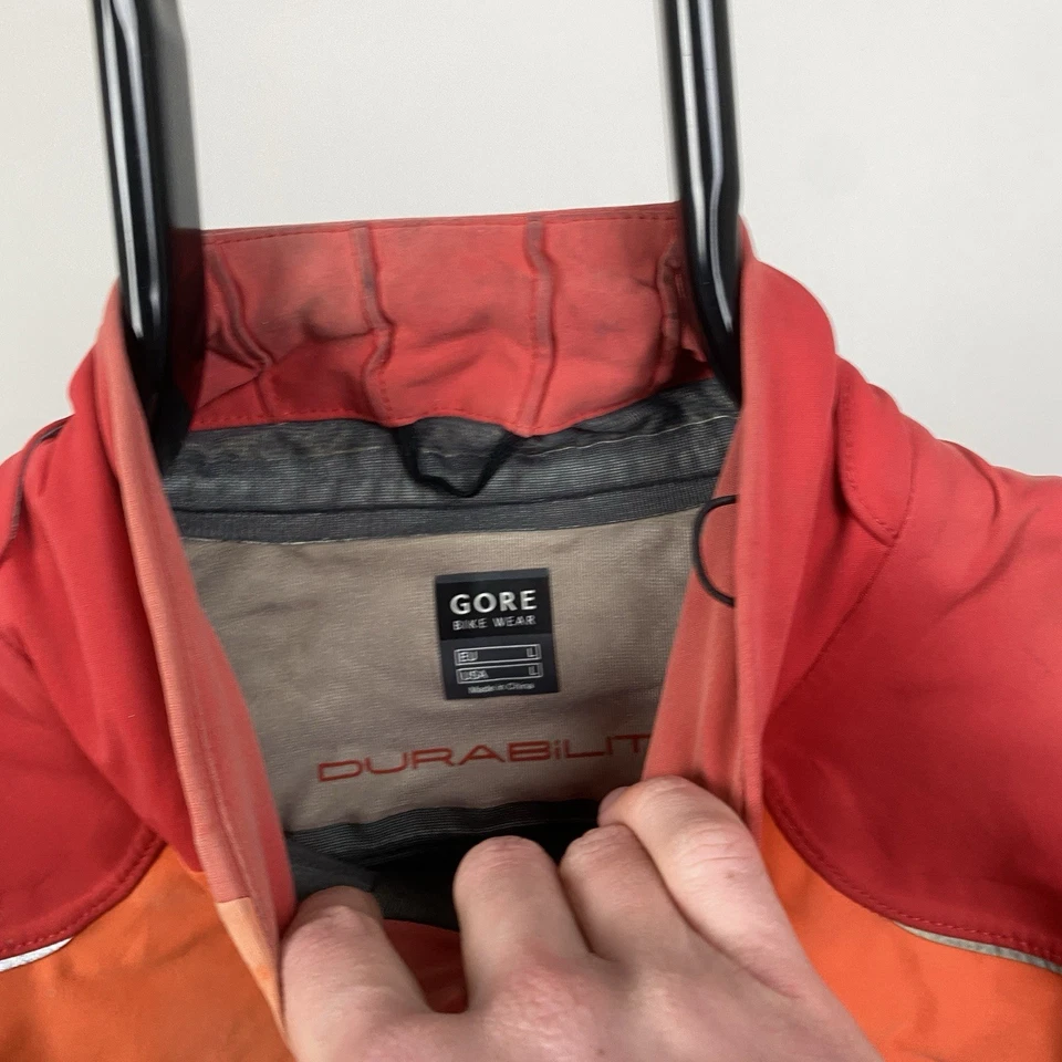 GORE Fahrradjacke Herren Rot Schwarz Large Full Zip Windstopper - Bild 4 von 4