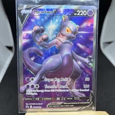 2022 Pokemon Go Promo Mewtwo V Full Art Black Star Holo SWSH229